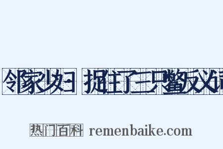 邻家少妇·捉住了三只鳖反义词是什么意思的图片